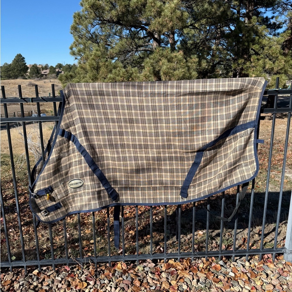 Brown Plaid Horse Blanket
